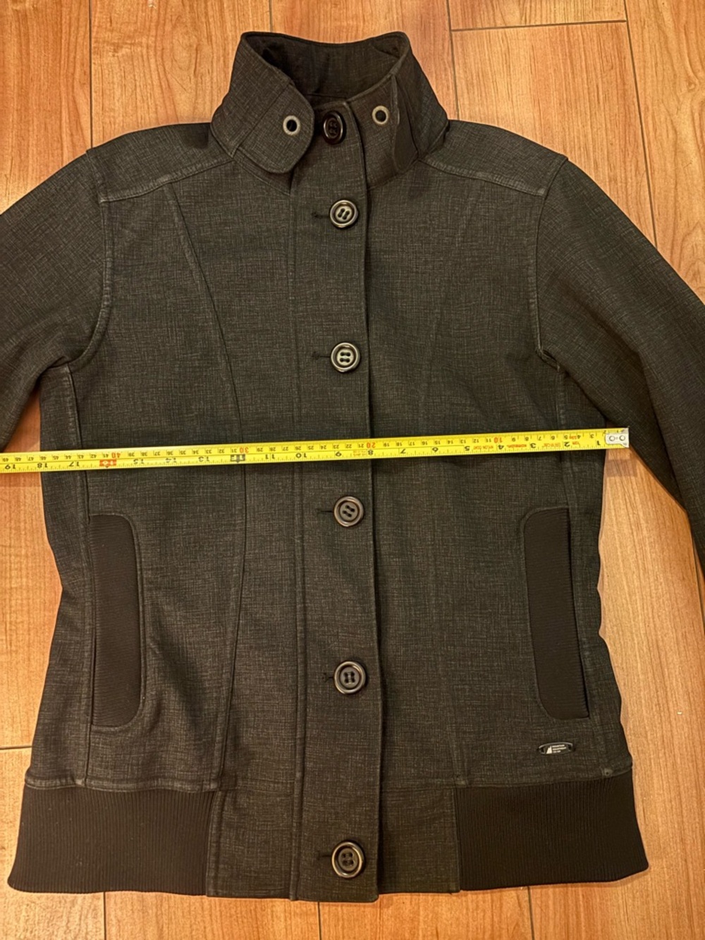 Women’s Dark Gray Button-Front Jacket - Picture 2 of 9
